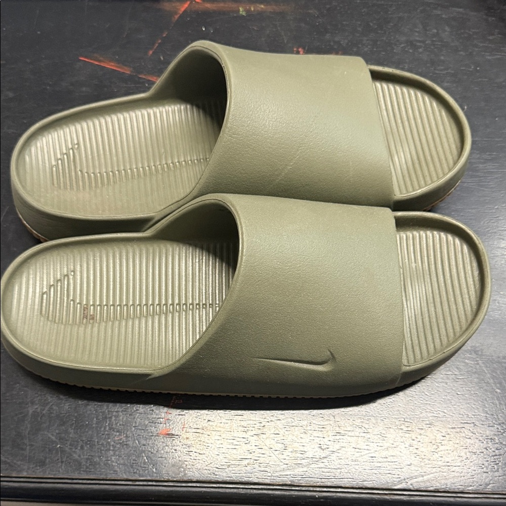 Nike Olive Green Slide Sandals